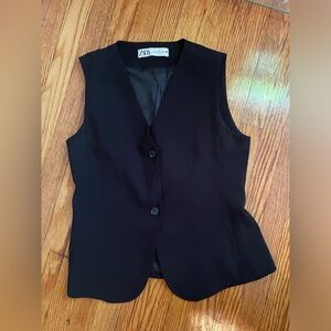 Black Vest from Zara, worn twice
